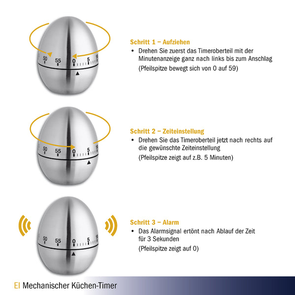 Egg Shaped Kitchen Timer